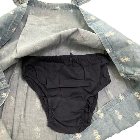 BABY GAP Girl's Blue Denim Sundress Bottoms Set Size 2 NWT - Picture 4 of 6